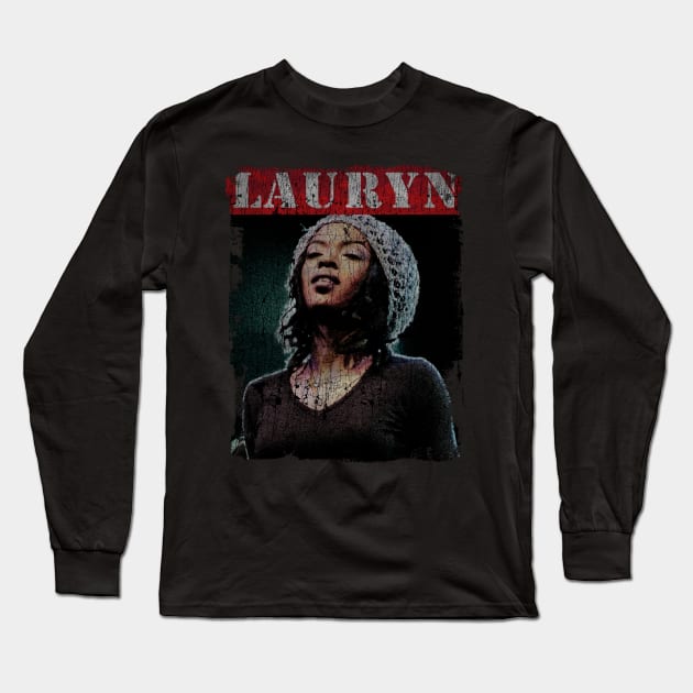 TEXTURE ART - Lauryn Hill Long Sleeve T-Shirt by ZiziVintage